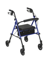 Rolling Walker | Adjustable Height | 6" Wheels | Blue