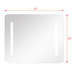 Backlit Bathroom Mirror | Touch Sensor | Rectangle | 36 X 30