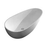 Freestanding Tub | Pure Series | 58 X 29 X 23 inches, modern design, smooth white finish