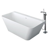 67-in x 32-in x 24-in Freestanding Tub and Faucet Kit, White TRS_SGL6731-T4220