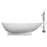 72-in x 36-in x 20-in Freestanding Tub and Faucet Kit, White TRS_SSH7236-T4230