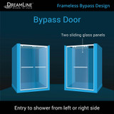 Dreamline Sliding Shower Door | Encore is reversible