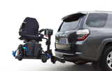 Wheelchair lift attached to a vehicle, designed for mobility scooters and power chairs