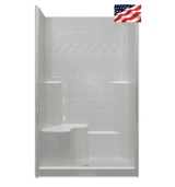 48 X 36 Shower Stall + Built-in Seat | 1-Piece