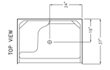 48 X 36 Shower Stall + Built-in Seat | 1-Piece