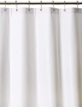 Collapsible shower dam in white, designed for water retention in curbless showers