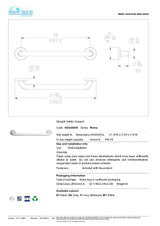 18 inch ADA Grab Bar | Vinyl Coated | 449 lbs Wt Cap | Specification Sheet