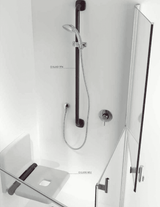 Padded Folding Shower Seat | Wall Mounted | 450lbs Capacity