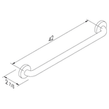 Grab Bar 42 inch | 450 Pound Wt Capacity | 13 color choices (G02JAS08 - White)