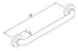 36 inch Grab Bar | ADA | Vinyl Coated | 449 lbs Wt Cap (G25JAS07)