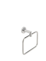 Collapsible toilet roll holder in polished chrome finish