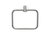 Collapsible square toilet roll holder in polished chrome finish