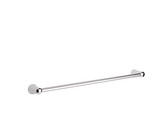 26-inch chrome towel rod with circular end supports