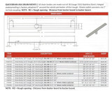 Linear Shower Drain | Proline Drain Body | Body Dimensions