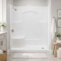 Curbed Walk-In Showers with Seats | Shower Kits