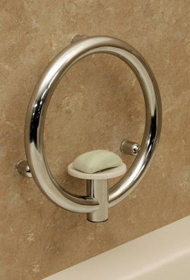 Soap Dish + Integrated Grab Bar | Invisia Collection (INV-SD)