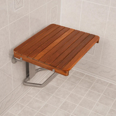 Fold Down Shower Seat Teak | ADA Compliant