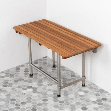 Heavy Duty Teak Shower Bench | 34 inches