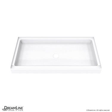 Solid Surface Shower Pan | 60 x 32 | White | Center Drain
