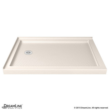 Double Threshold Shower Base | 48 x 36 | Left Drain | Biscuit