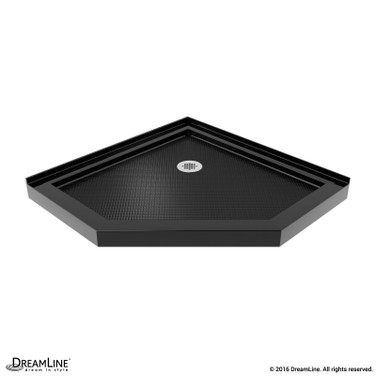 Neo Angle Shower Base | 40 x 40 | Corner Drain | Black