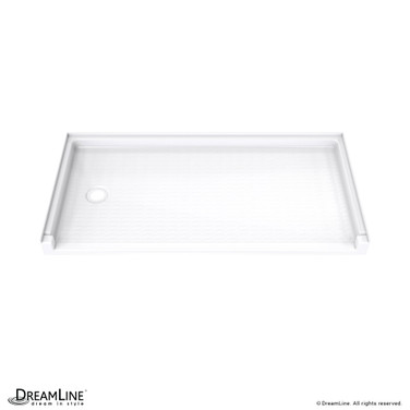 Solid Surface Shower Pan | 60 x 30 | White | Left Drain