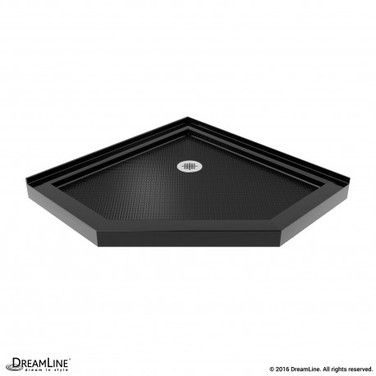 Neo Angle Shower Base | 36 x 36 | Corner Drain | Black