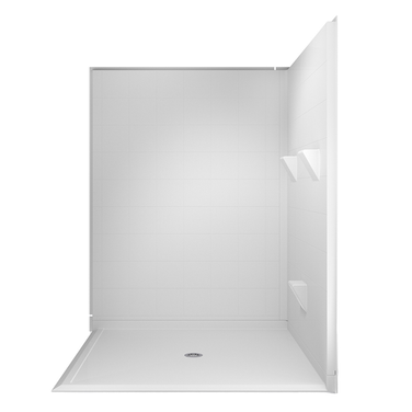 60 X 60 Shower Double Entry Roll-in Shower | Made in USA