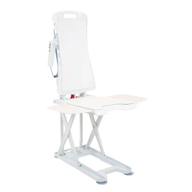 Whisper Ultra Quiet Bath Lift chair by EZ Able®, with a lightweight design, adjustable backrest, and remote control