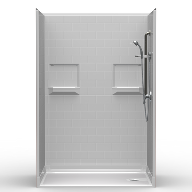 Roll In Shower Stall | Multi-Piece | 54 x 36 | Subway Tile Finish Roll In Shower Stall | Multi-Piece | 54 x 36 | Subway Tile Finish