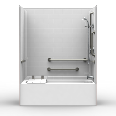 ADA Bathtub Shower | 60 x 30 | Multi Piece | Subway Tile