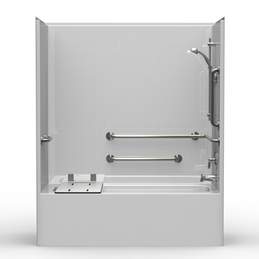 ADA Bathtub Shower | 60 x 34 | Single Piece | Subway Tile