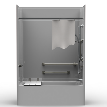 ADA Bathtub Shower | 60 x 32 | Extra Tall | Smooth | 1-Piece