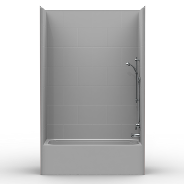 ADA Bathtub Shower | 60 x 32 | Tall | Subway Tile | Single-Piece