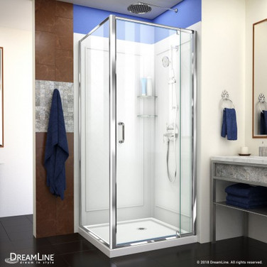 32 x 32 Shower Kit | Double Entry Base, Walls, and Enclosure