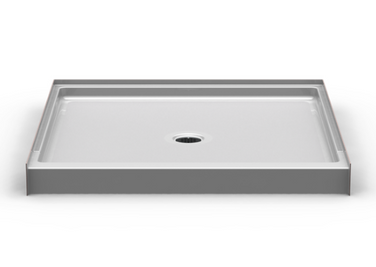 Curbed Shower Pan | 48 x 48 | Center Drain | 4" Curb