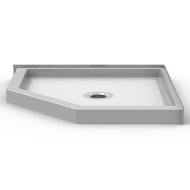 Neo-Angle Shower Pan | 42 x 42 | Center Drain | 4" Curb
