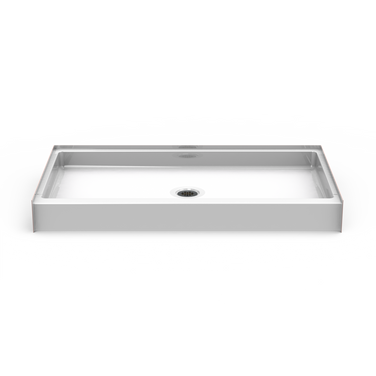 Curbed Shower Pan | 60 x 34 | Center Drain Curbed Shower Pan | 60 x 34 | Center Drain