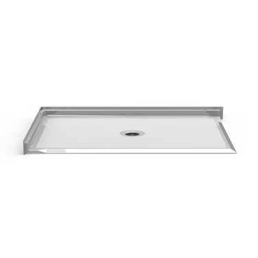 Double Entry Shower Pan | 60 x 48 | Barrier Free | Center Drain | Left Wall