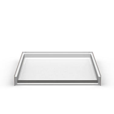 45 x 50 barrier-free shower pan with front trench drain for accessible curbless shower installation