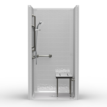 ADA Shower Stall | 42 x 38 | Single-Piece | Extra Tall | 4" Tile
