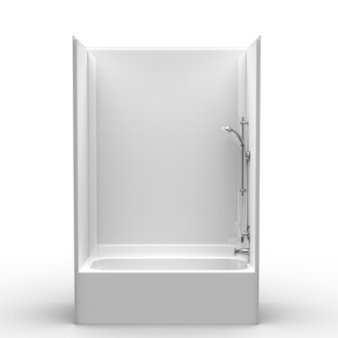 ADA Bathtub Shower 60 x 30 | 4-Piece | Extra Tall | Subway Tile