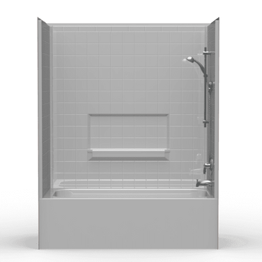 Bathtub Shower Combo | 60 x 32 | 4-Piece | 4" Tile Pattern