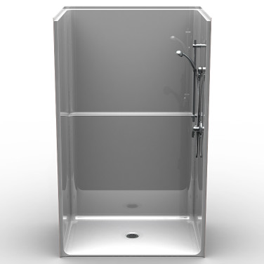 Barrier Free Shower | 42 x 38 | Single-Piece | Smooth Walls