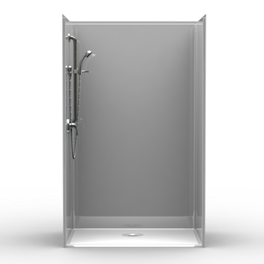 Roll-in Shower Stall | 42 x 38 | Single-Piece | Smooth Walls