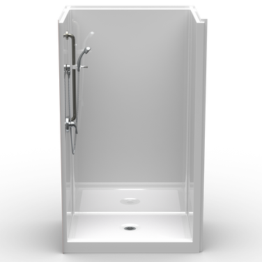 Stand Up Shower | 50 x 34 | 1-Piece | Reveal Flange | Smooth