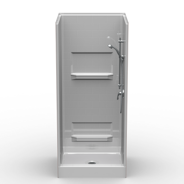 Curbed Shower Stall | 36 x 32 | Multi-Piece | Subway Tile