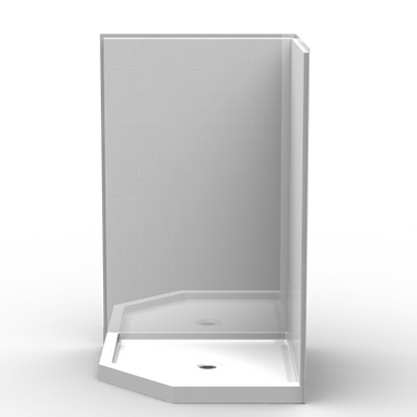 Neo-Angle Shower Stall | 48 x 48 | Multi-Piece | Curbed