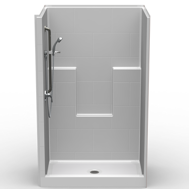 Curbed Shower Stall | 50 x 36 | Single-Piece | Subway Tile