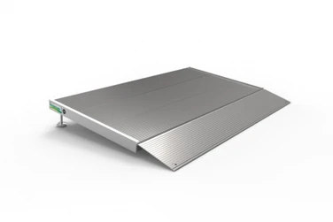 Trifold aluminum wheelchair ramp with a lightweight design